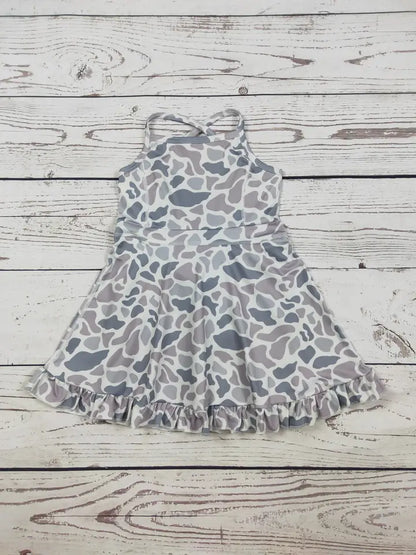 Baby Girls Camouflage Printed Athletic Dresses