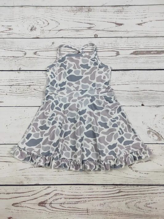 Baby Girls Camouflage Printed Athletic Dresses
