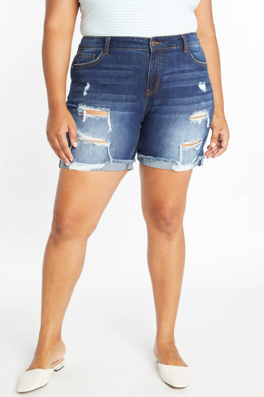 Plus Size Bermuda Denim Short