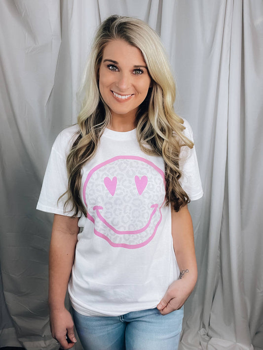 Pink Leopard Smiley