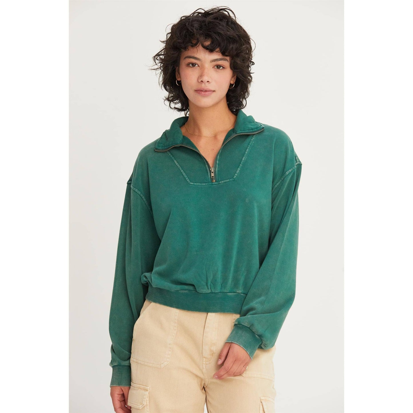 Half Zip Pullover Sweatshirt