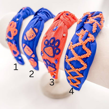 Football Headband, Game Day Headband, Sequin Headband