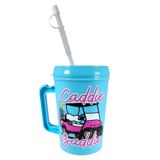 Caddie Baddie Golf Cart Mega Trucker Mug 34oz
