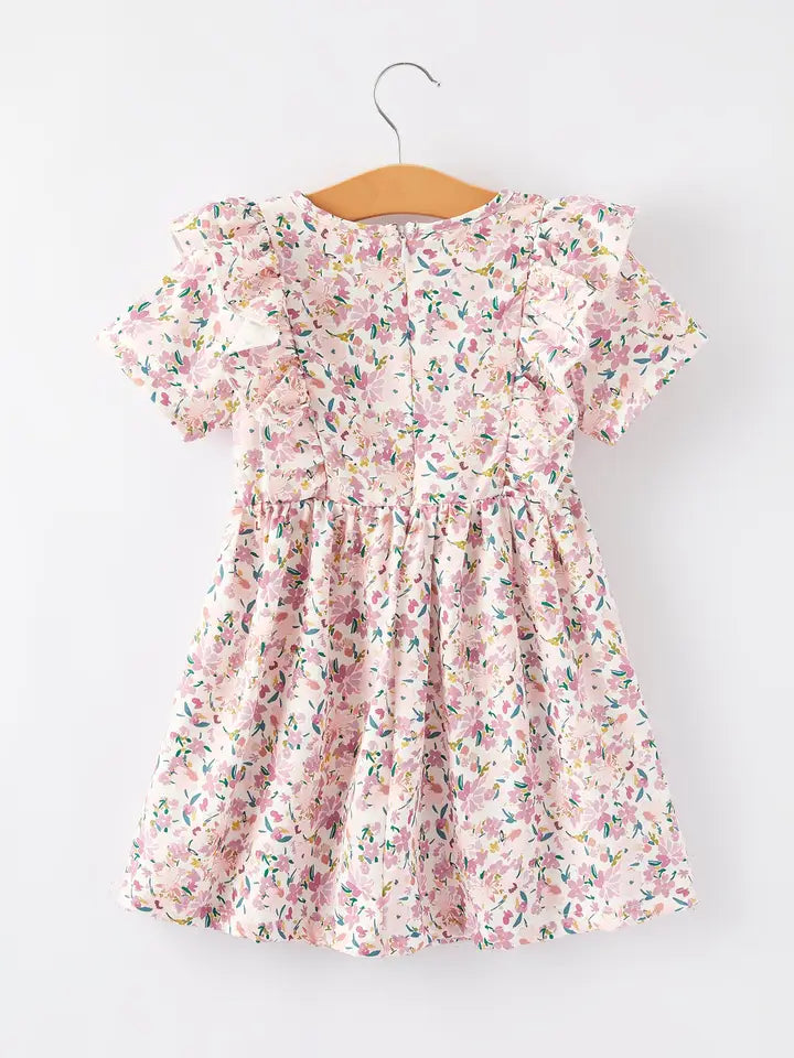 Kids Pink Floral Dress