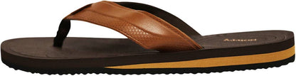 Norty Mens Flip Flop Sandal Brown Tan