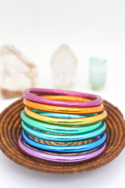 Rainbow Thai Buddhist Temple Bracelets, Bangles