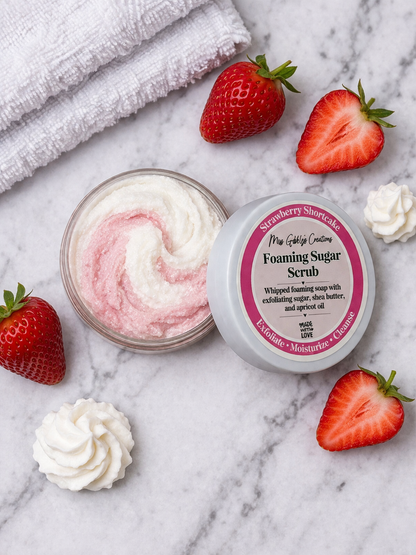 Strawberry Shortcake- 4oz Foaming Sugar Scrub
