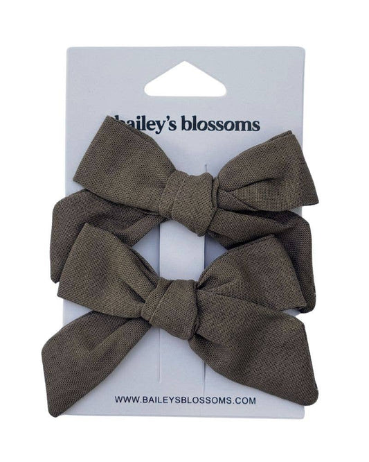 Linen Cotton Piggie Sets - Taupe