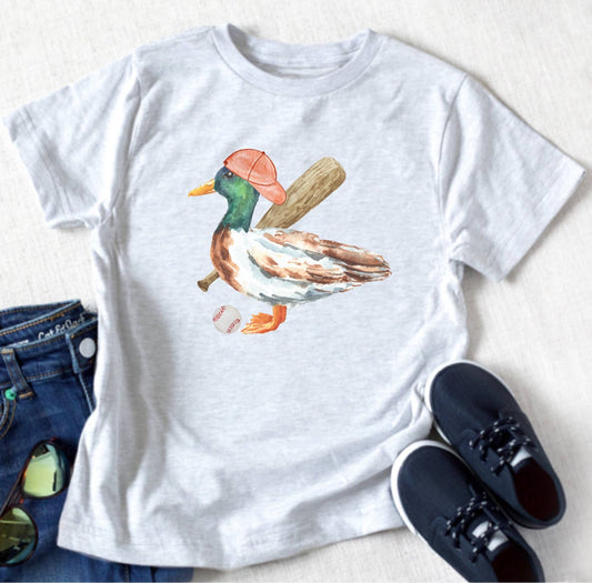 Baseball Mallard Duck Youth Tee