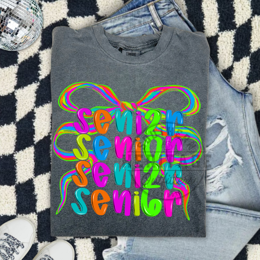 Neon Rainbow Senior Tee – Comfort Colors