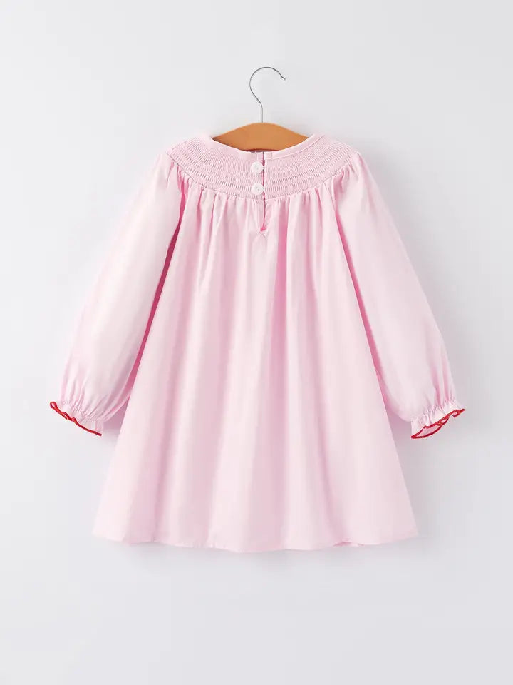 Kids Pink Long Sleeve Dress