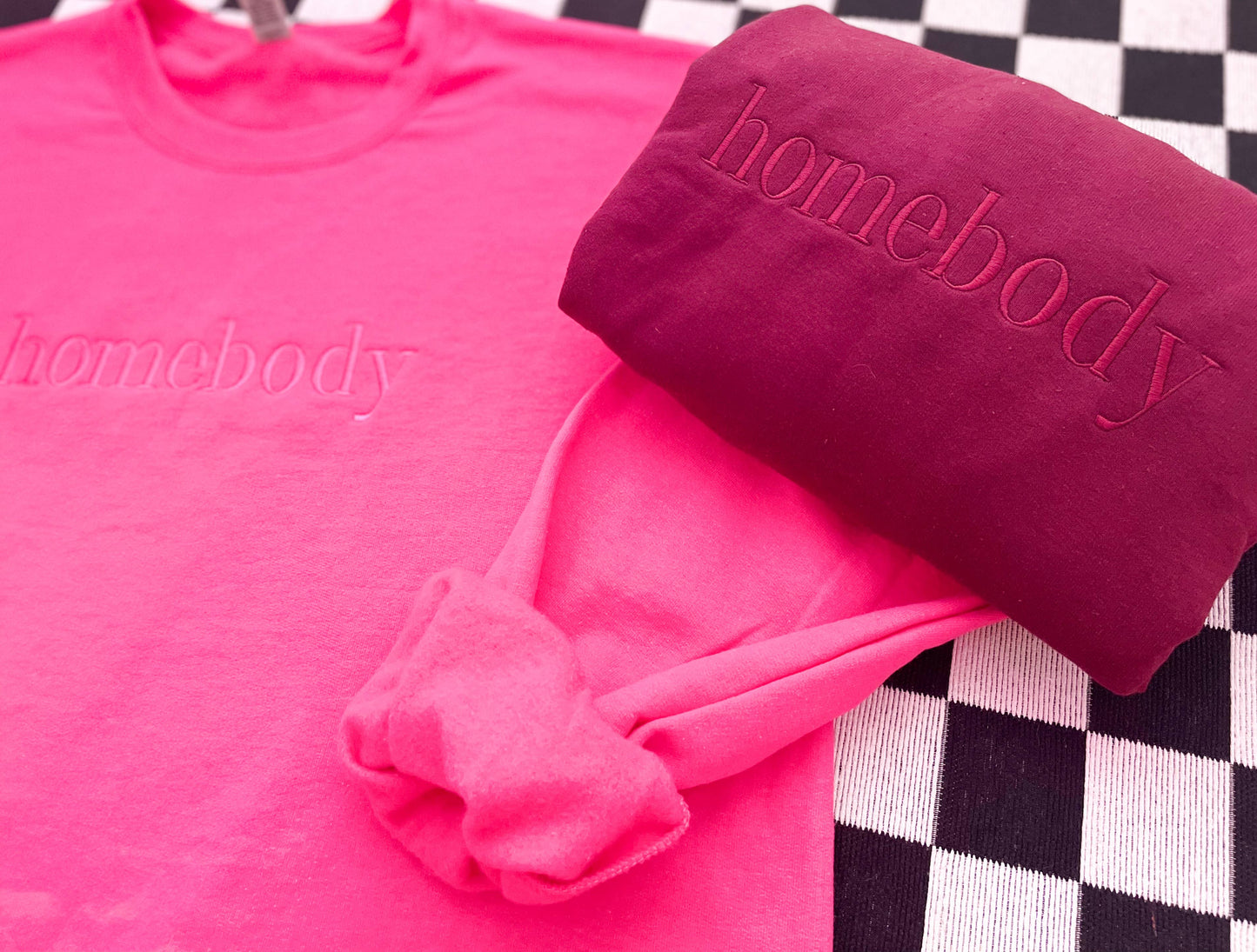 Homebody Embroidered Crewneck | Monochromatic Sweatshirt