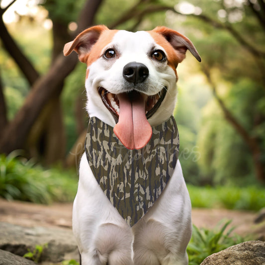 Hunting Camo Collar Slip On Dog Bandana