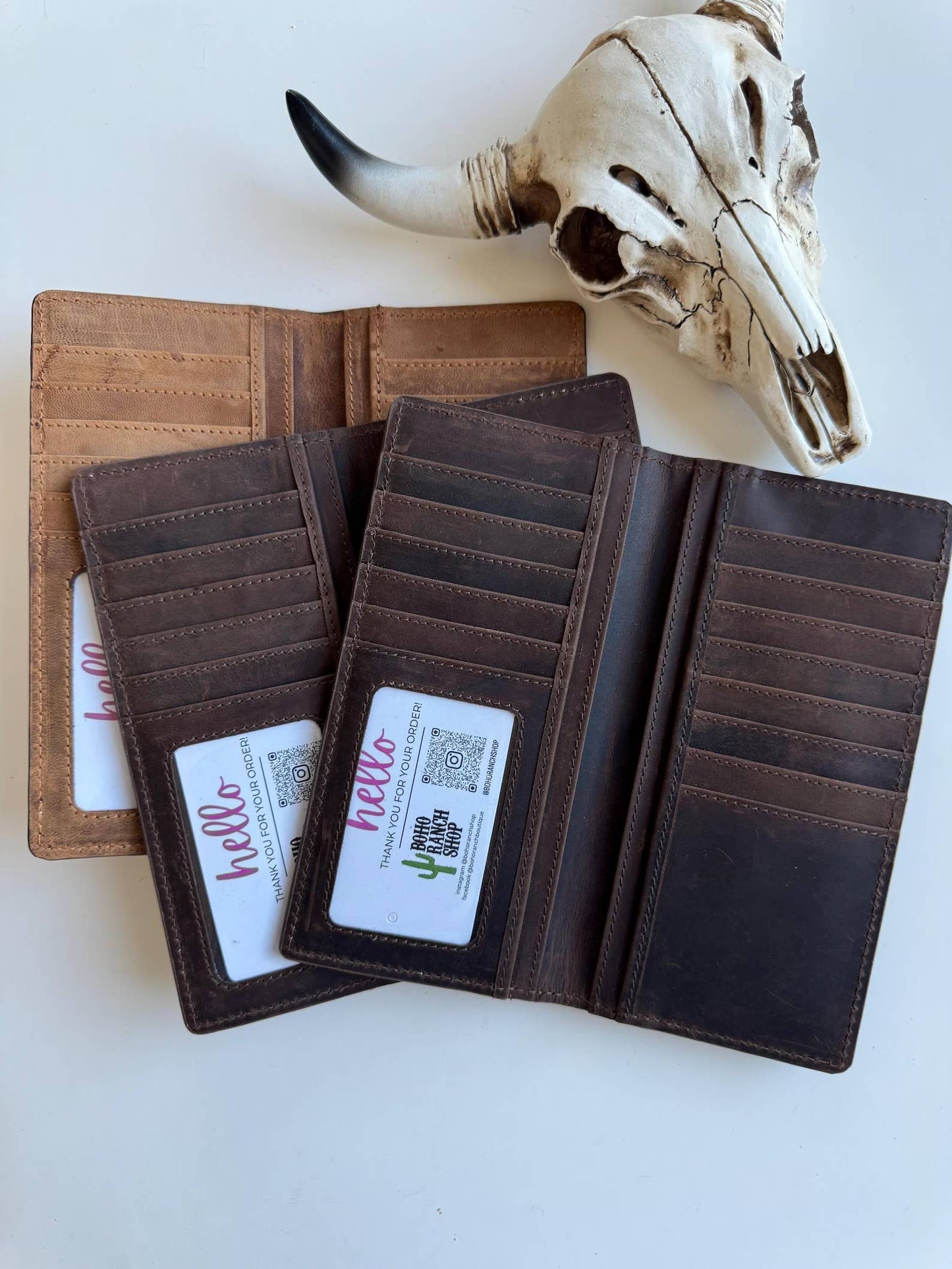 Western Genuine Tooled Leather Bi-Fold Wallet 