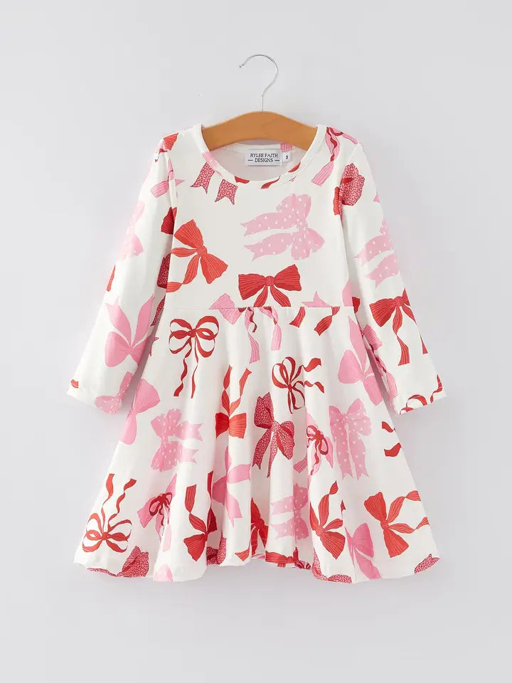 Kids Pink Bow Dress