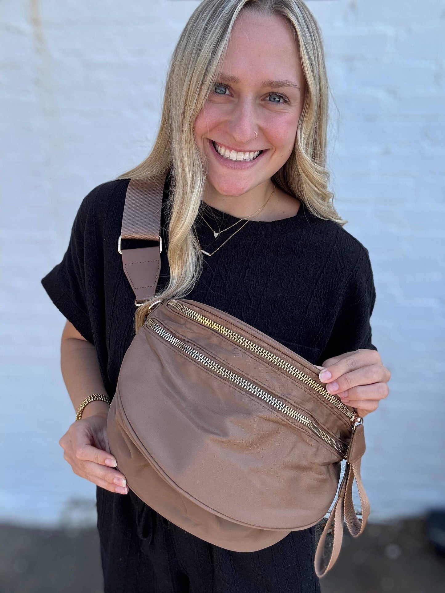 Nylon Double Zip Bag