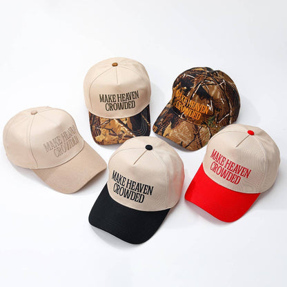 MAKE HEAVEN CROWDED BASEBALL CAP in RED
