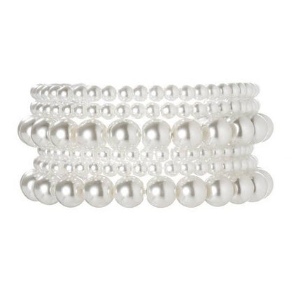 CLASSIC MULTI PEARL BALL BEAD STRETCHABLE BRACELET