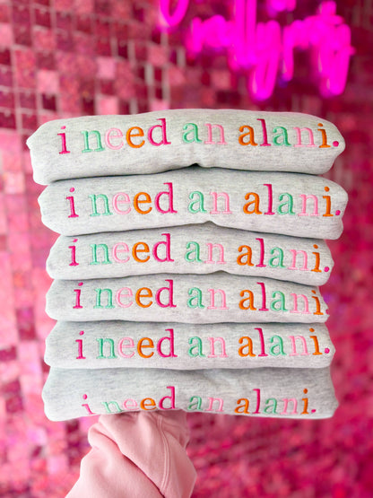 I need a drink Embroidered Crewneck | Sweatshirt