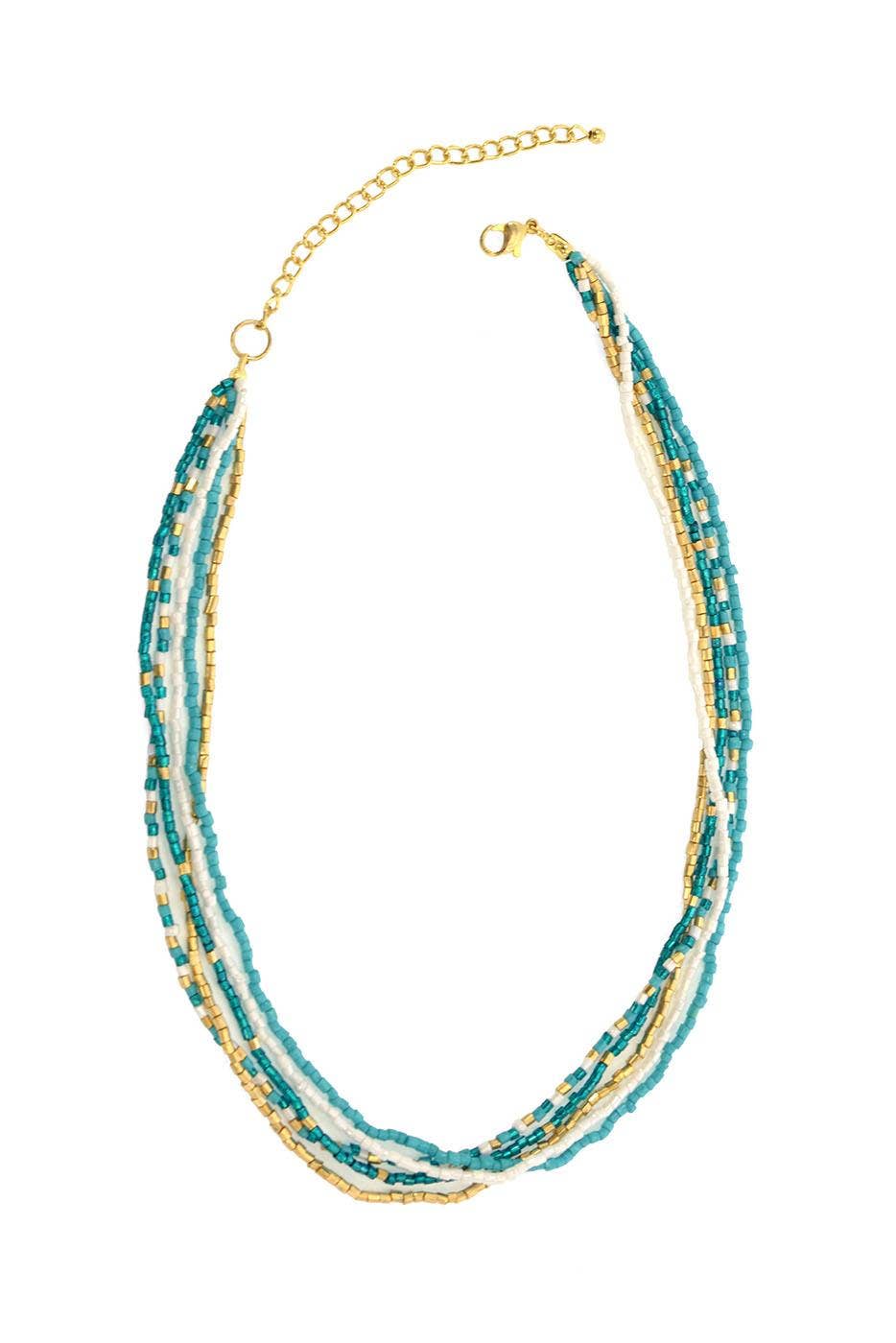 16+ 5 Row Beaded Necklace