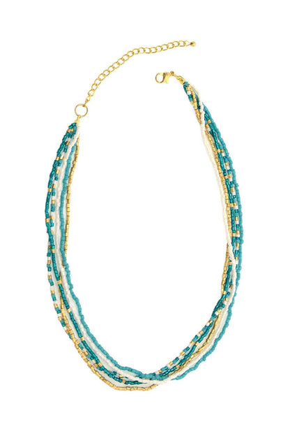 16+ 5 Row Beaded Necklace