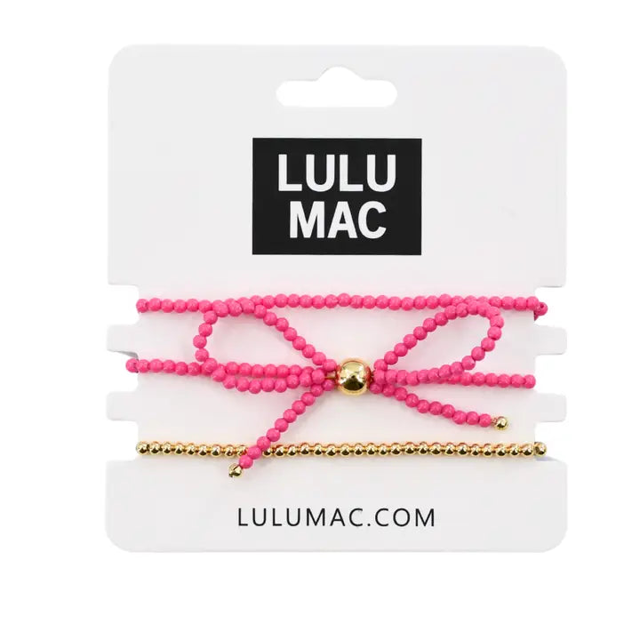 Lulu Mac Beaded Bow Necklace