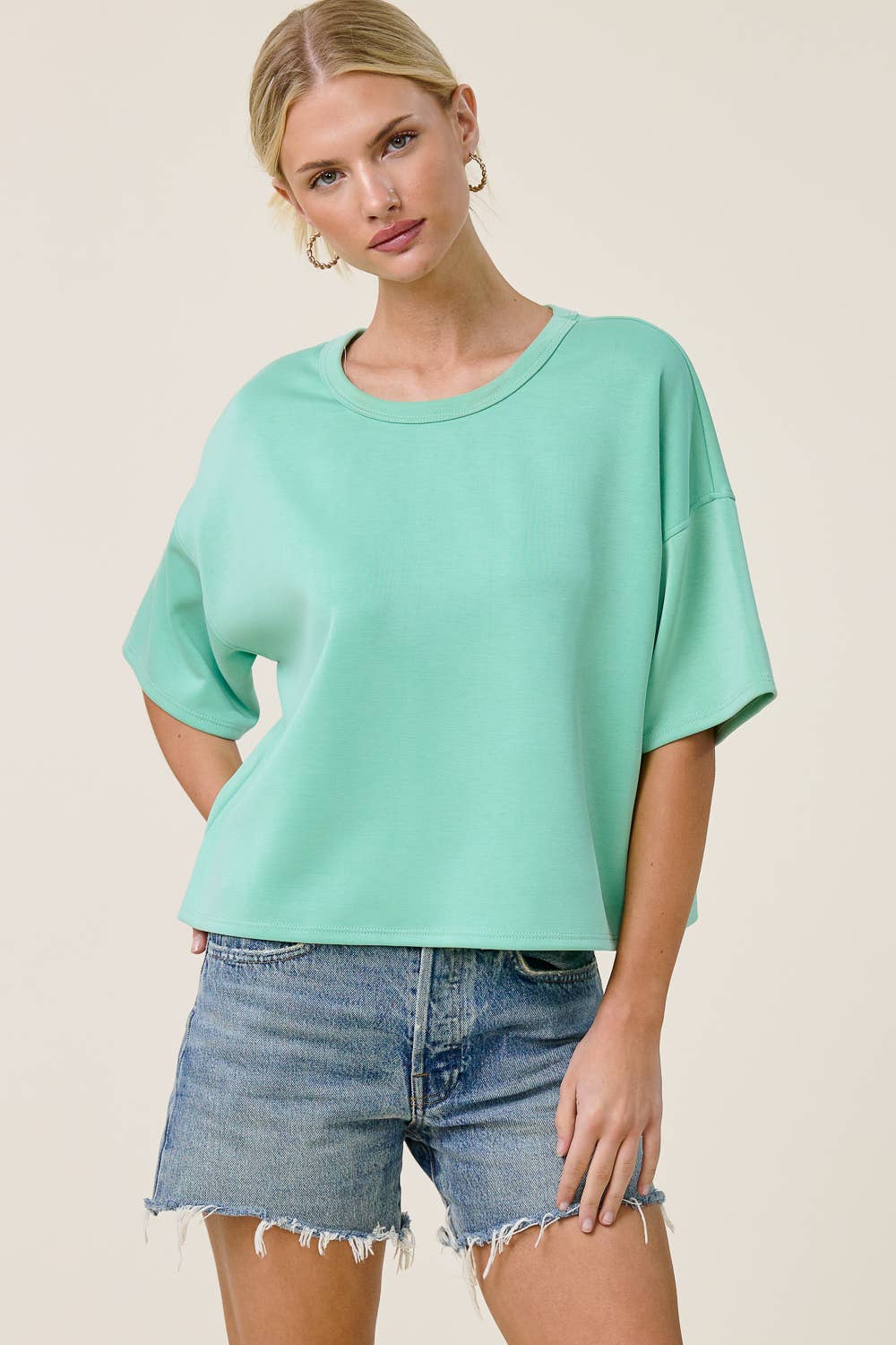 Boxy Short Sleeve Scuba Shirt