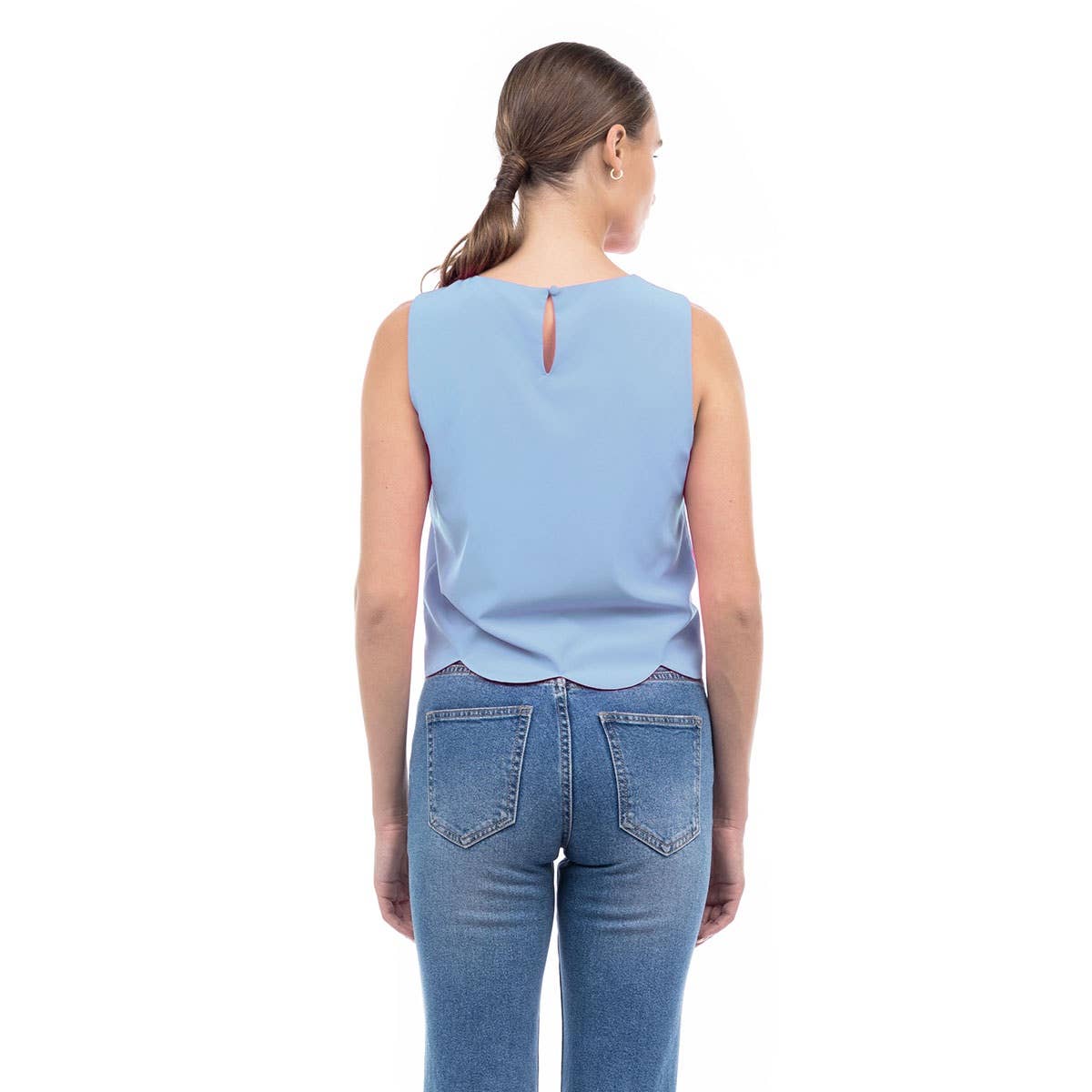 Scalloped Hem Top