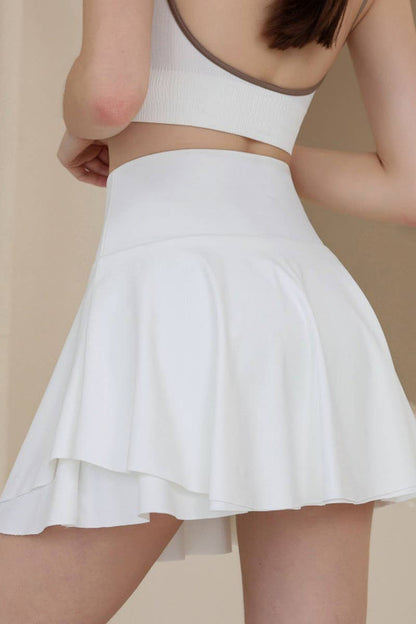 HIGH WAISTED ANTI SLIP YOGA SHORT SKIRT
