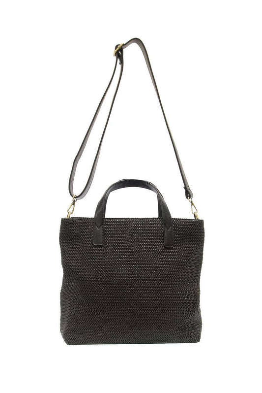 Lucy Large Straw Convertible Crossbody Tote
