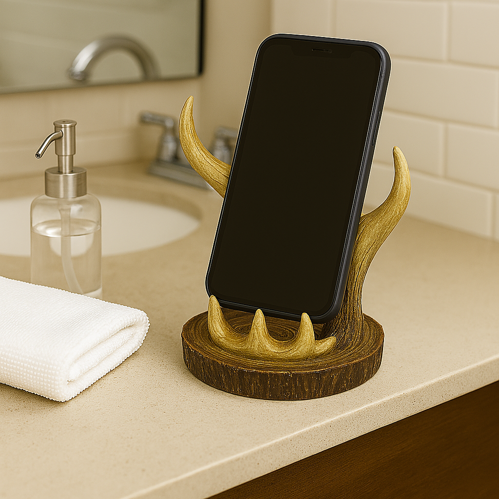 Rustic Antler Phone Stand