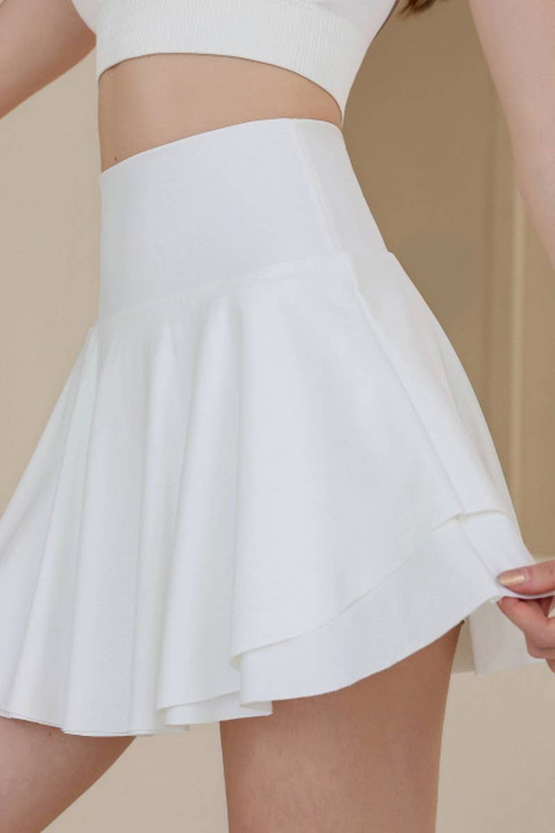 HIGH WAISTED ANTI SLIP YOGA SHORT SKIRT
