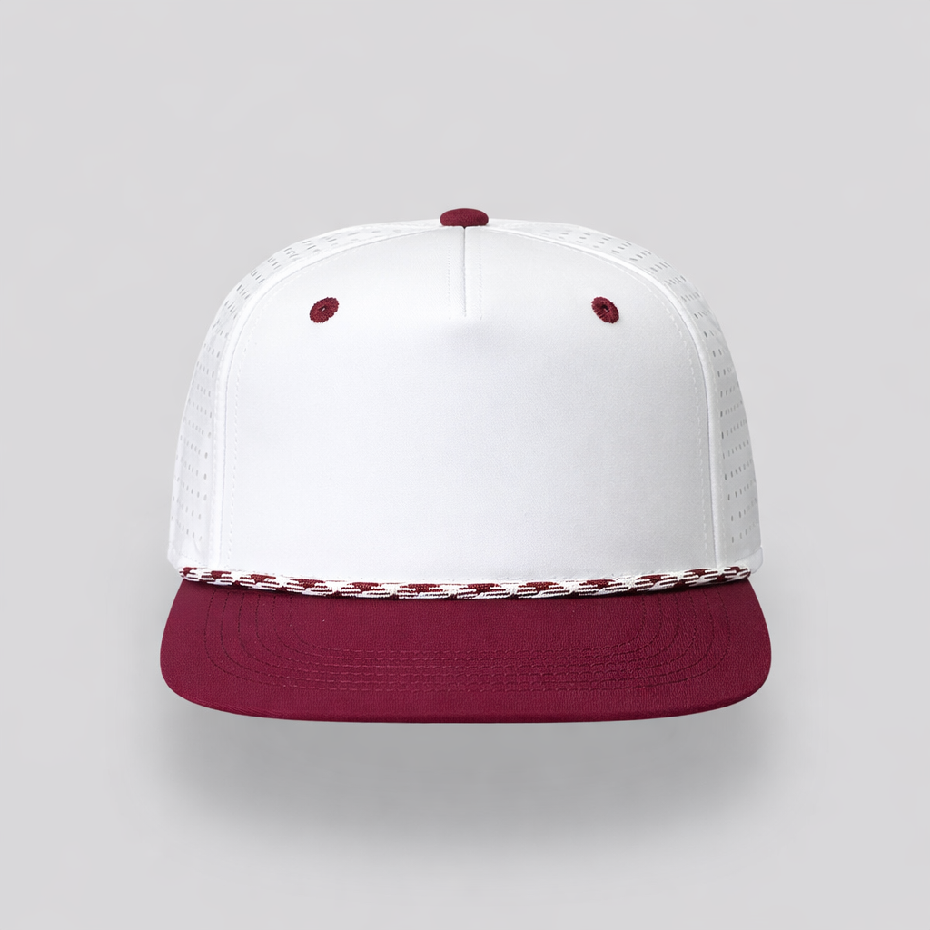 Perforated Structured White-Maroon / White-Maroon Rope