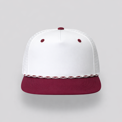 Perforated Structured White-Maroon / White-Maroon Rope