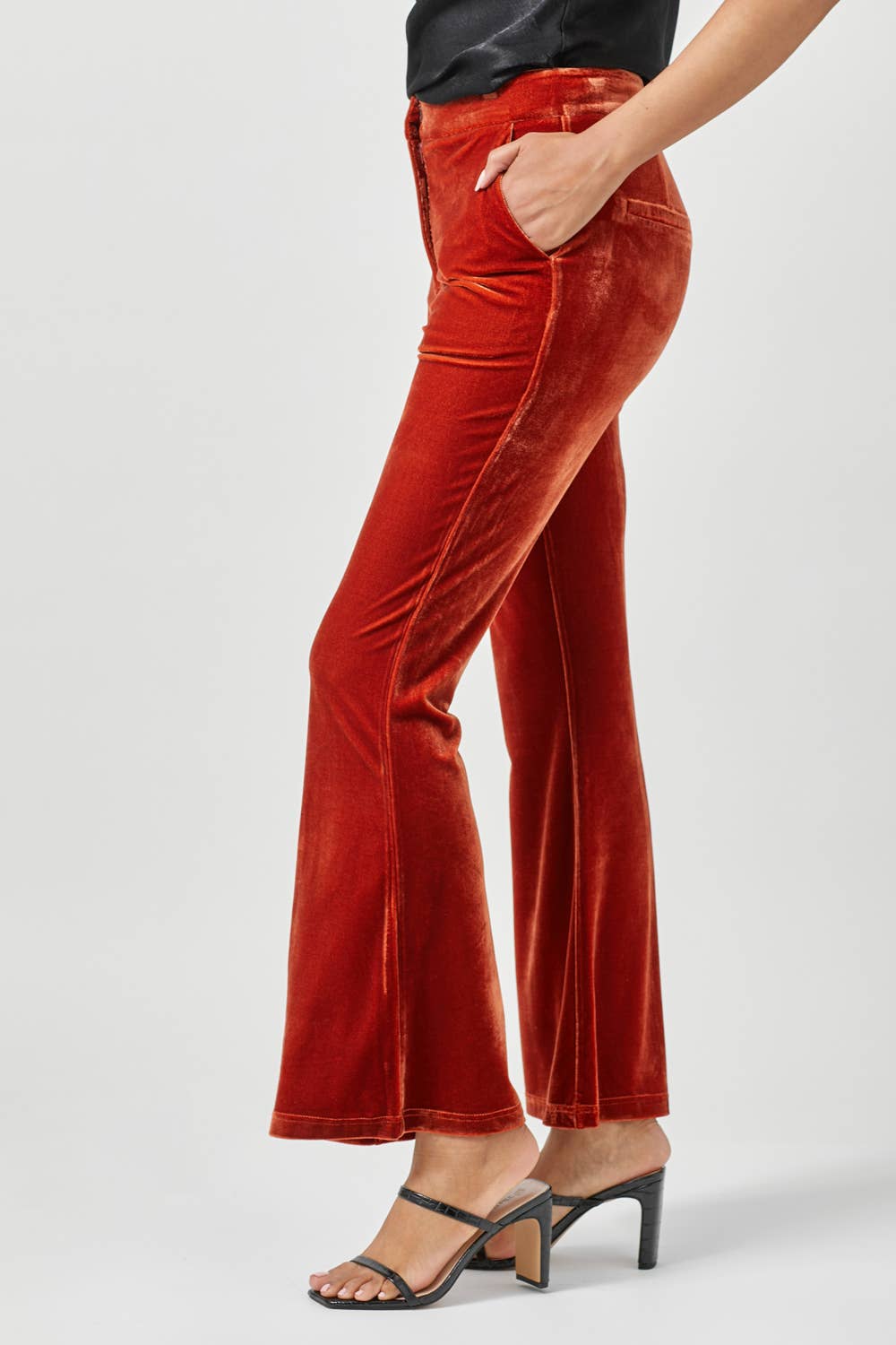 Velvet Flare Trousers