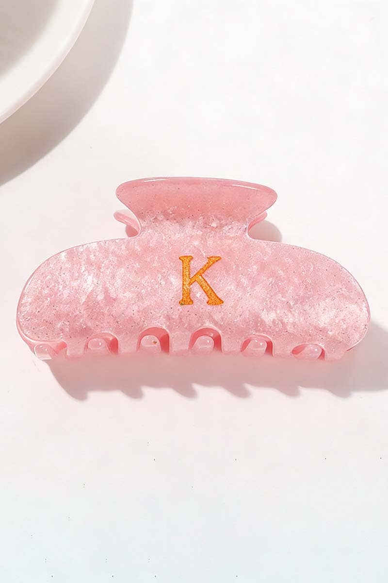 Elegant Monogram Hair Claw