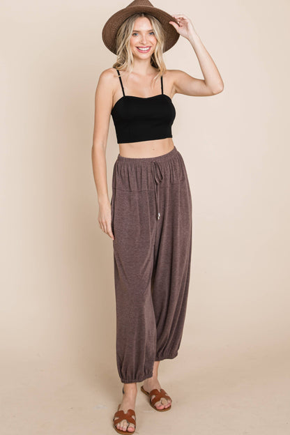 Plus Size Solid Knit Jogger Pants