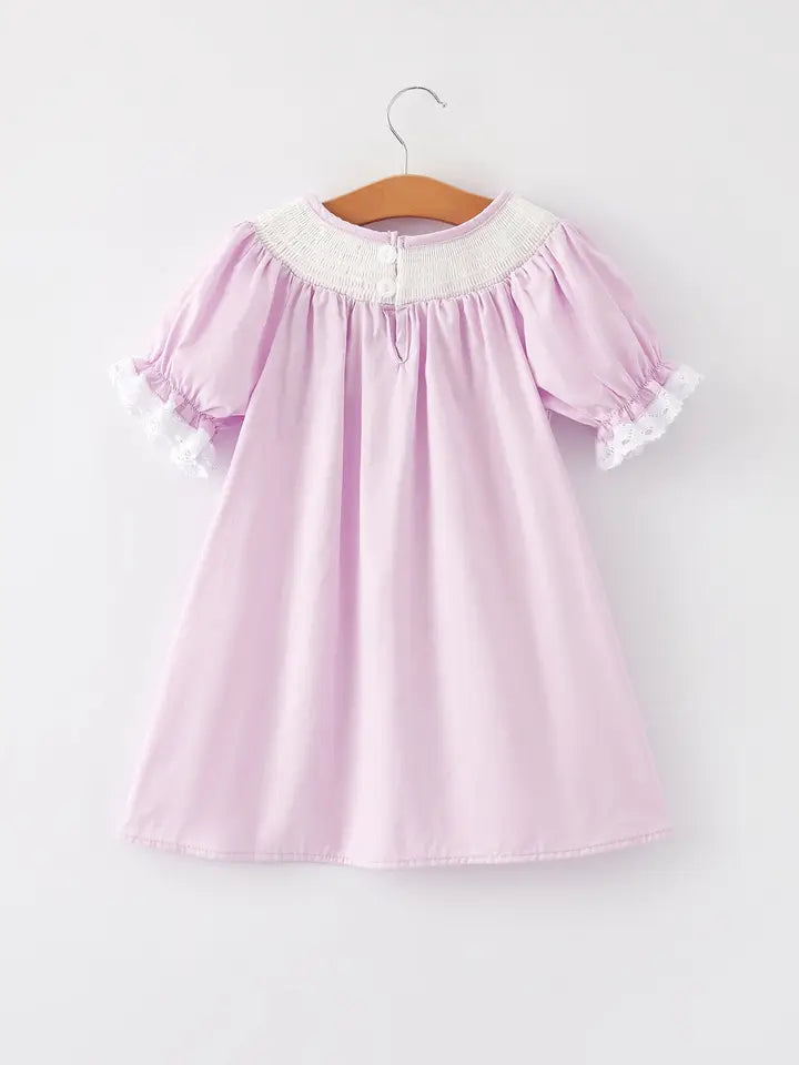 Kids Purple Lace Dress