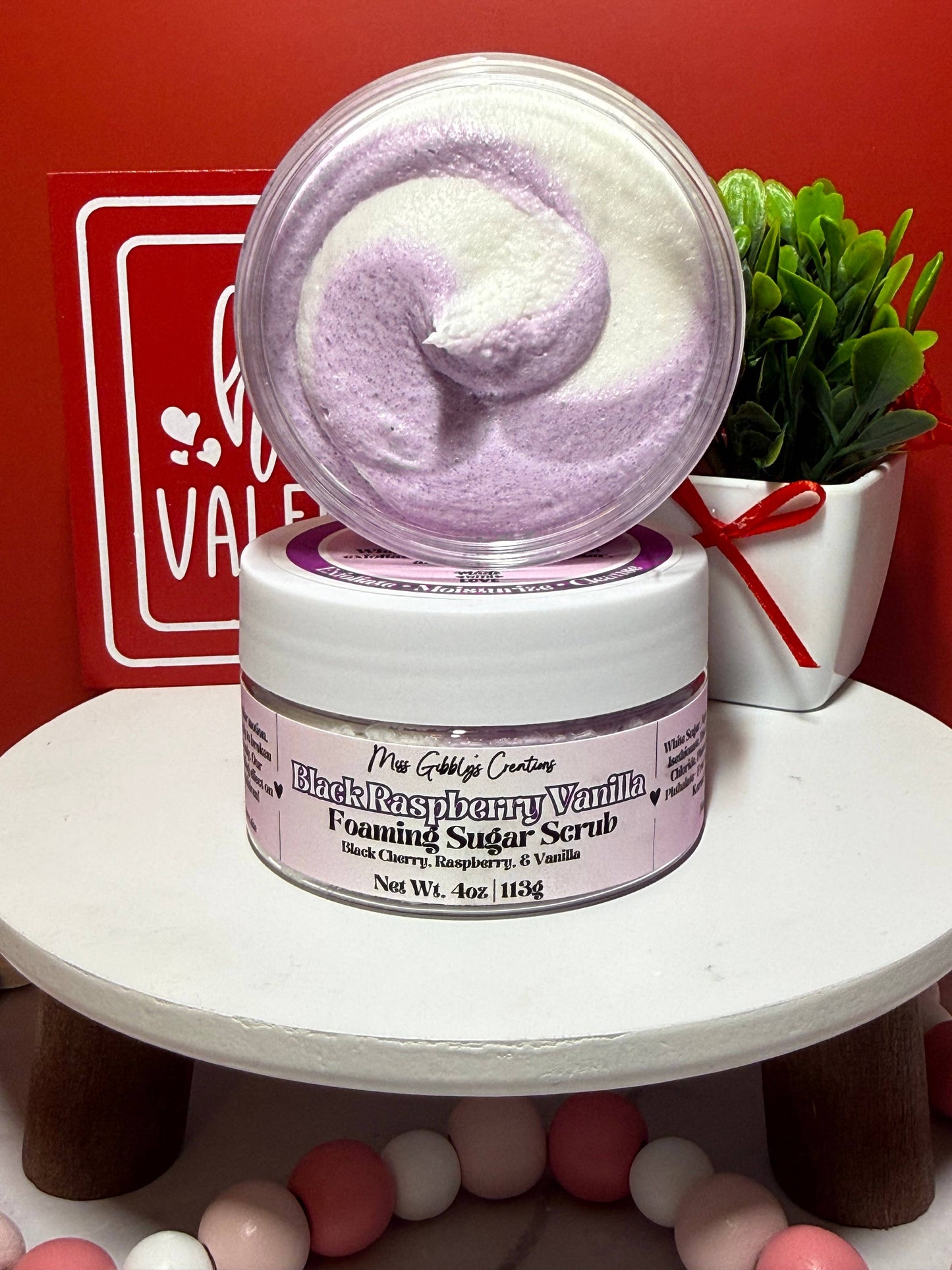 Black Raspberry Vanilla- 4oz Foaming Sugar Scrub