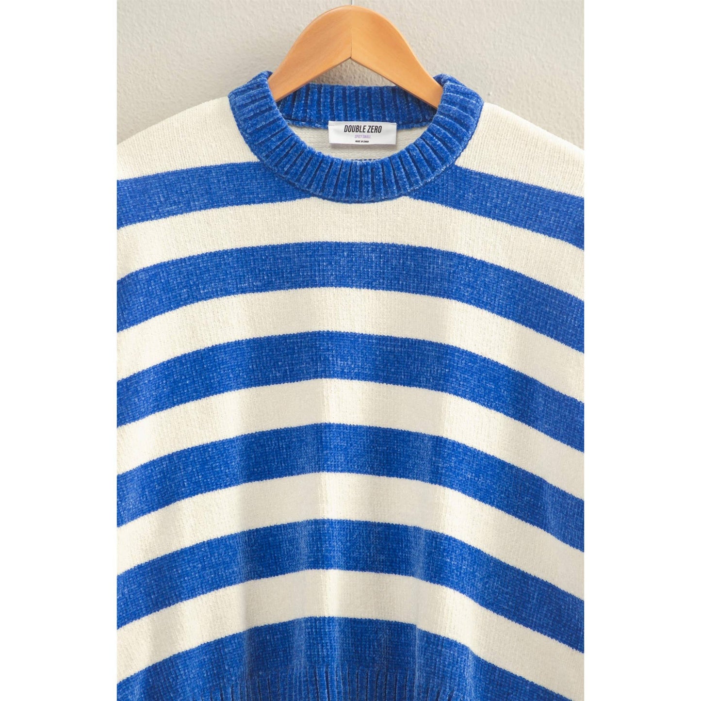 Striped Sweater With Ribbed Edge