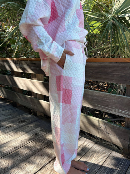 Margo Quilted Patchwork Jogger Sweatpants