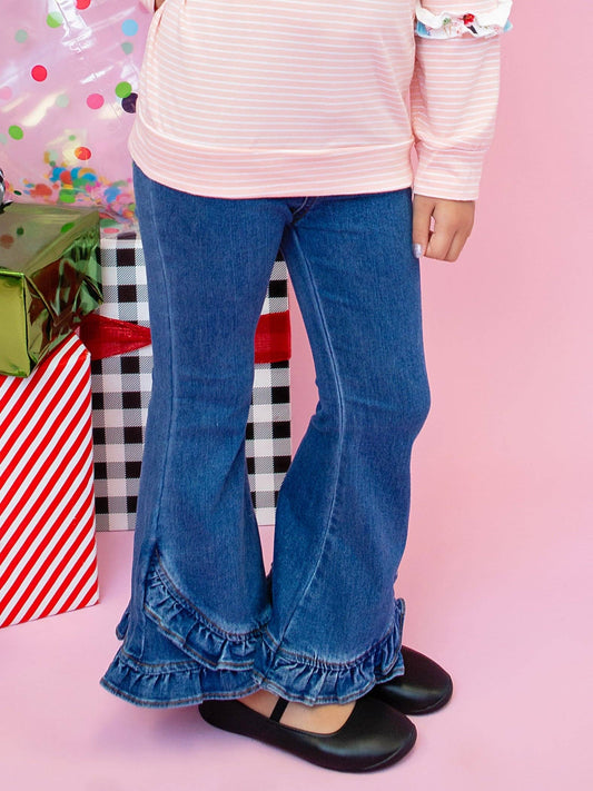 Ruffle Denim Jeans