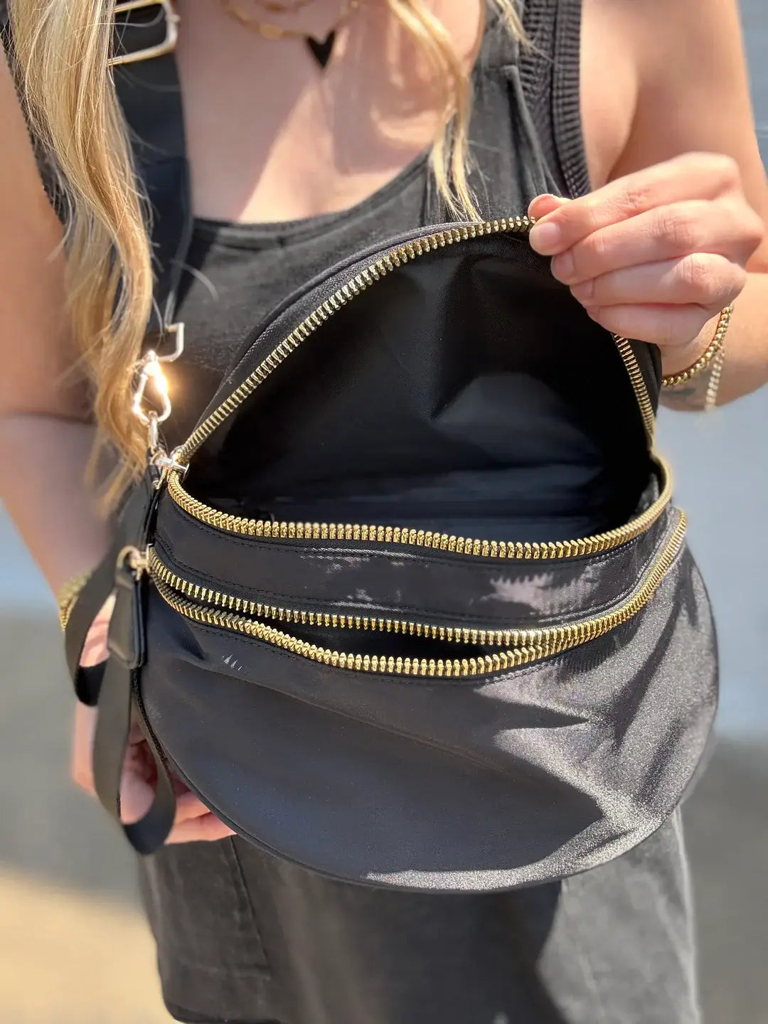 Nylon Double Zip Bag