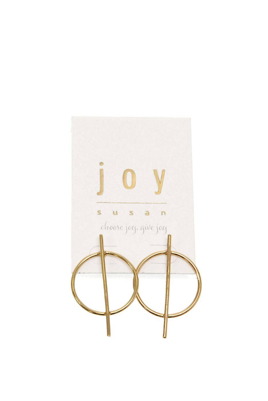 Circle+Bar Stud Earrings