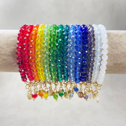 Gloria// Translucent Cobalt Crystal Beaded Bracelet