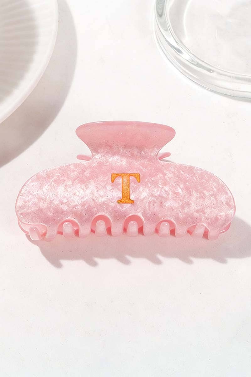 Elegant Monogram Hair Claw