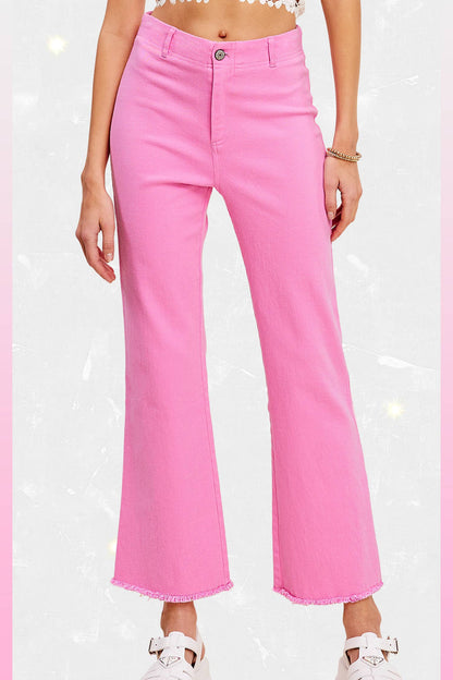 Soft Washed Stretchy High Waisted Flare Pants