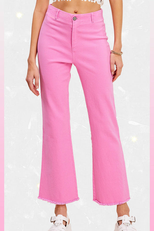 Soft Washed Stretchy High Waisted Flare Pants
