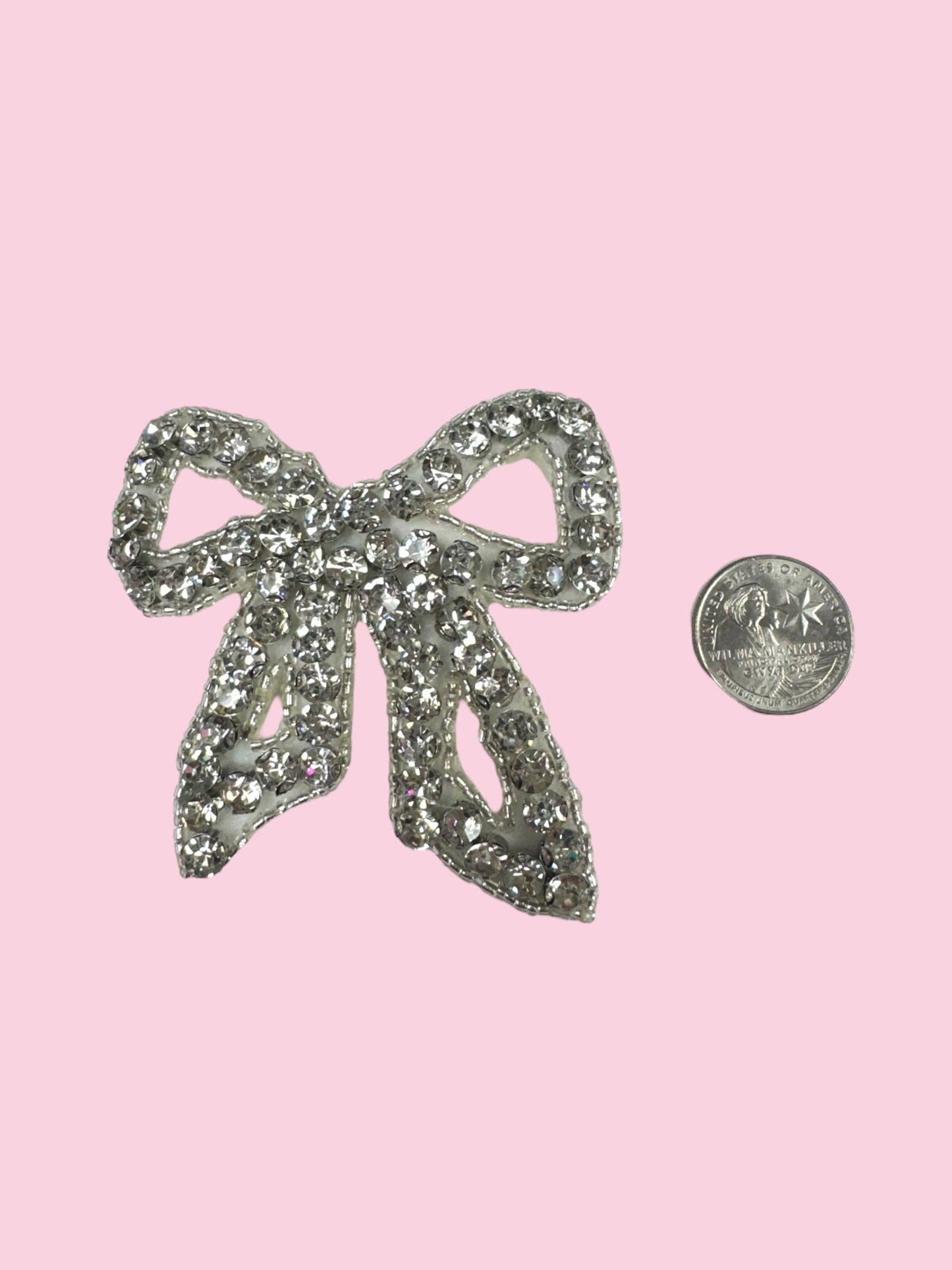 Black Rhinestone Bow Pin