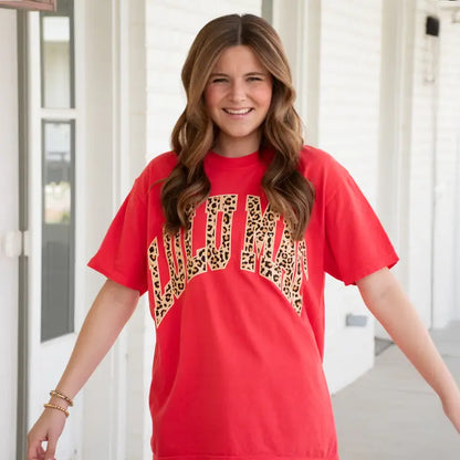 LULU MAC Leopard Print Comfort Colors Tee